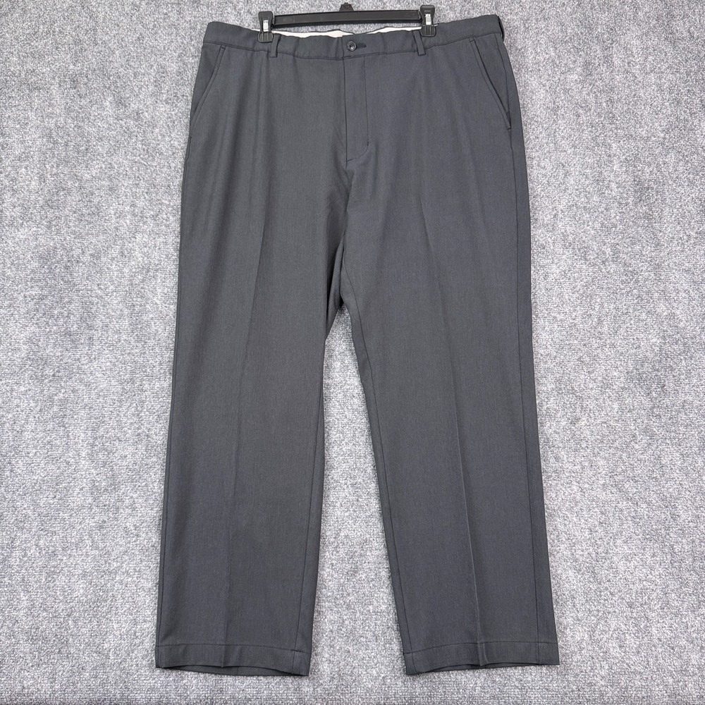 Greg Norman Mens Golf Pants 40x30 Gray Performance Stretch Flat Front Casual